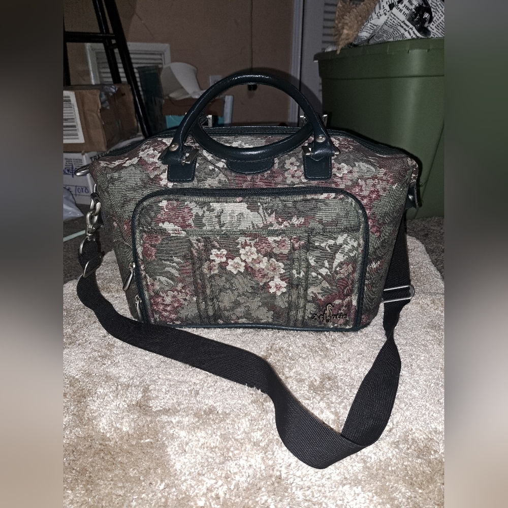 VTG Floral Tapestry Carry On Bag